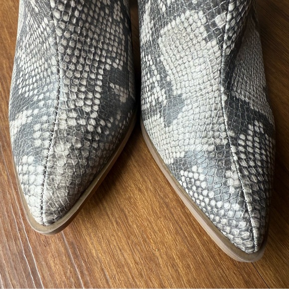 CARLOS by Carlos Santana Snakeskin Boots Womens 7.5 Lydia Faux Leather Heeled - Picture 4 of 13